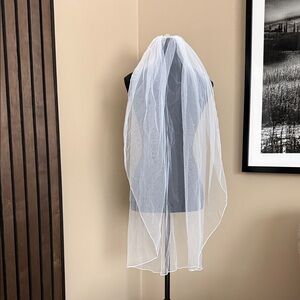 Elegant White Bridal Wedding Sheer Veil